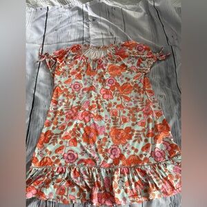 Women’s Floral stretch dress ~ knee length